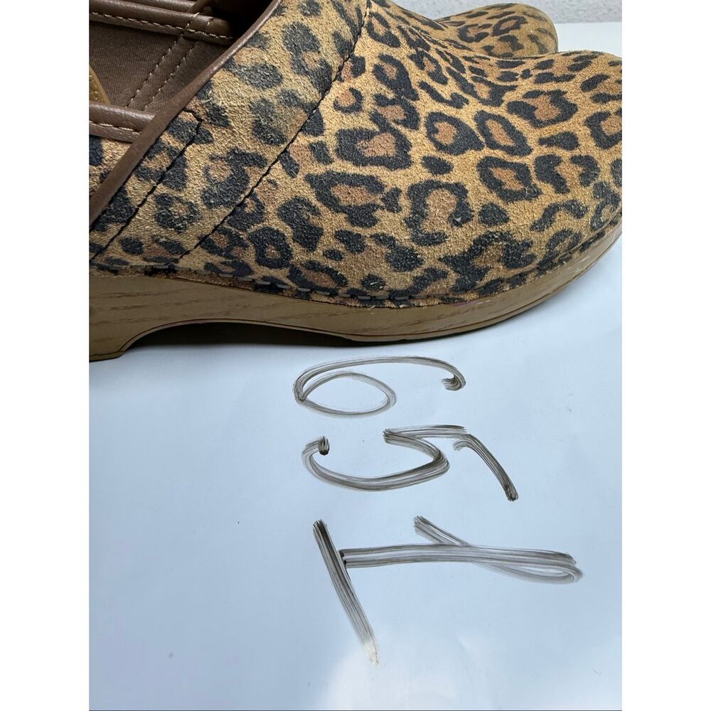 Dansko Leopard Print Clogs in Brown - Picture 16 of 16